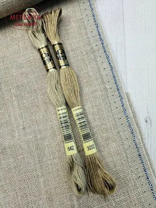 Фото Рівномірне полотно Graziano Emiane 28 ct, колір Greggio, 180 см. TA2119