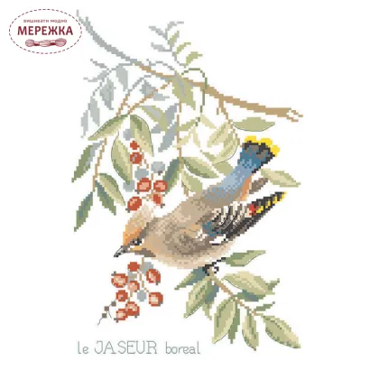 Фото Les Brodeuses Parisiennes Схема Etude au Jaseur+тканина EJL/CRE