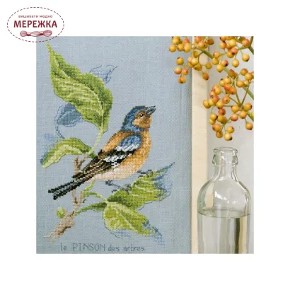 Фото Les Brodeuses Parisiennes Схема Etude au Pinson+тканина EPINL/CRE