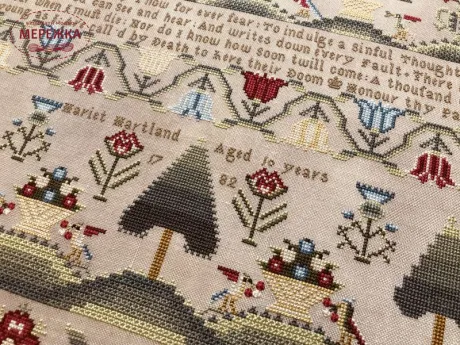 Фото Hands Across the Sea Samplers Схема Hariet Hartland 1782