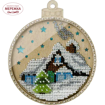 Фото набір для вишивання ялинкової іграшки FLK-366