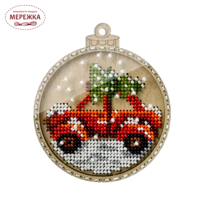 Фото набір для вишивання ялинкової іграшки FLK-371