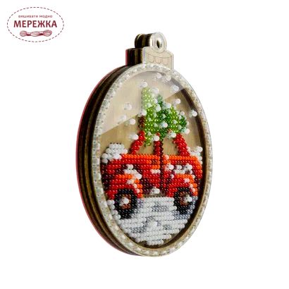 Фото набір для вишивання ялинкової іграшки FLK-371