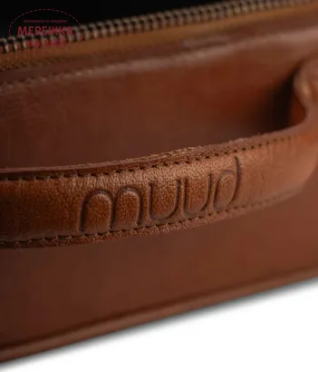 Фото MUUD Flora валіза шкіряна, колір Rich Brown