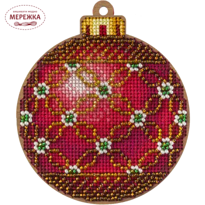 Фото набір для вишивання новорічної іграшки