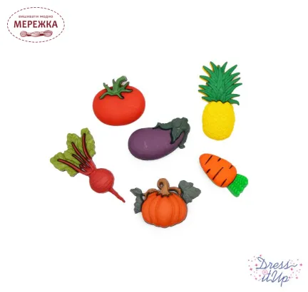 Фото Dress It Up набір пришивних декоративних гудзиків Fresh Produce 9381