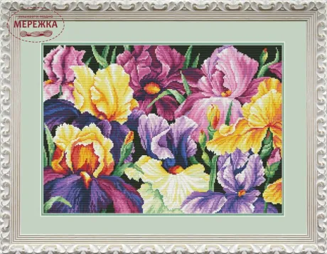 Фото Набір для вишивання хрестиком Olanta Іриси VN-223