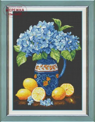Фото Набір для вишивання хрестиком Olanta Гортензії з лимонами VN-270