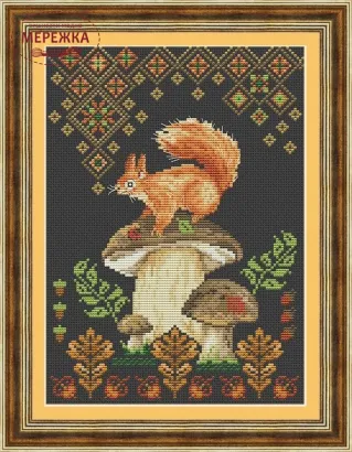 Фото Набір для вишивання хрестиком Olanta Грибочок для білочки VN-271