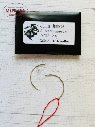 Фото голка для вишивання вигнута №24