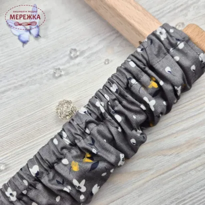 Фото JustCraft чохол для рами Арабеска (32 см) (квіти на сірому)