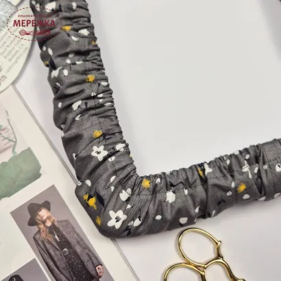 Фото JustCraft чохол для Q-snap 20*20 см. (квіти на сірому)