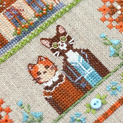 Фото Набір для вишивання хрестиком TelaArtis Котяча готика Х-026