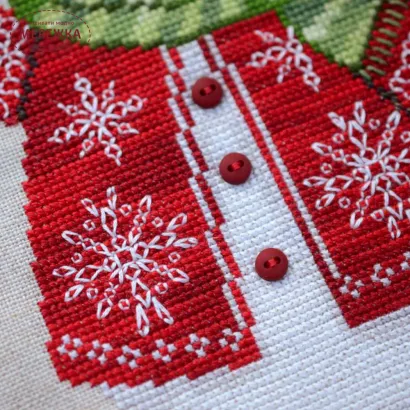 Фото Набір для вишивання хрестиком TelaArtis Різдвяний чобіток зі сніговиком Х-037