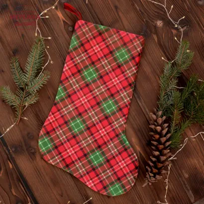 Фото Набір для вишивання хрестиком TelaArtis Різдвяний чобіток зі сніговиком Х-037