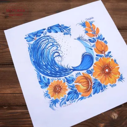 Фото Набір для вишивання хрестиком TelaArtis Петриківка. Воля (жовто-блакитна) Х-052