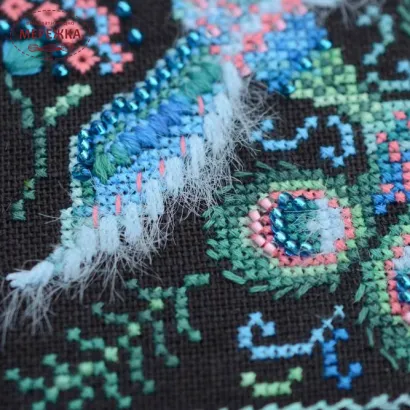 Фото Набір для вишивання хрестиком TelaArtis Петриківка. Довголіття (павич) Х-054