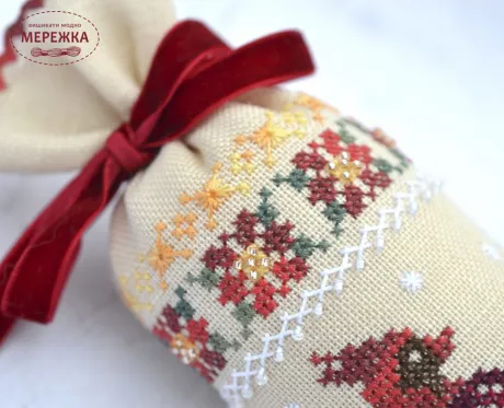 Фото Набір для вишивання хрестиком TelaArtis Цукерка. Зимовий гість Х-311