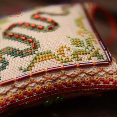 Фото Набір для вишивання хрестиком TelaArtis Подушечка Змійка Х-407