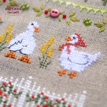 Фото Набір для вишивання хрестиком TelaArtis Весела ферма-2 Гусь едішн Х-506