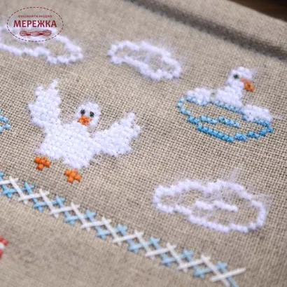 Фото Набір для вишивання хрестиком TelaArtis Весела ферма-2 Гусь едішн Х-506