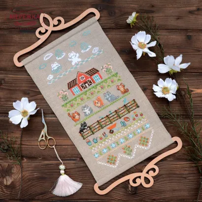 Фото Набір для вишивання хрестиком TelaArtis Весела ферма-3 Вуса і лапи Х-507