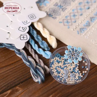 Фото Набір для вишивання хрестиком TelaArtis Волошкові візерунки Х-510