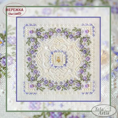 Фото Набір для вишивання хрестиком TelaArtis Чорничний зефір-2 (шарм-сердце) Х-601/2