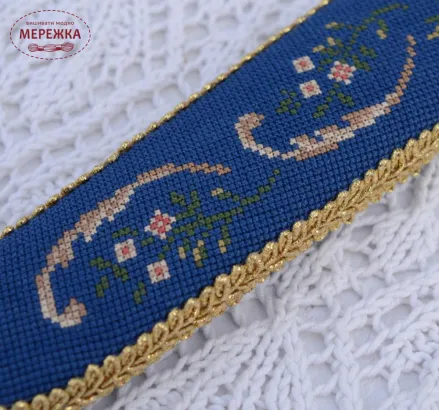 Фото Набір для вишивання хрестиком TelaArtis Плечики "Півонії на синьому" Х-702