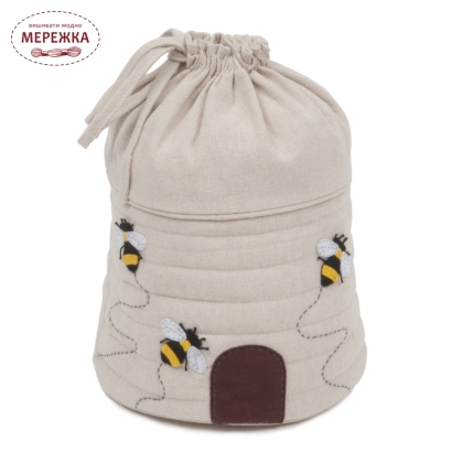 Фото Hobby Gift Сумка для проєктів Beehive Drawstring Bag Bee HGDSBA.347