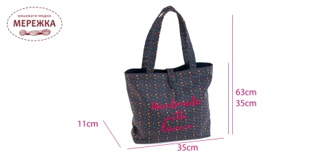 Фото Hobby Gift Сумка для проєктів Shoulder Tote/ Craft Bag Hearts HGSHBE.611