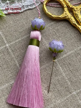 Фото Hobby Bee Набір китичка та голка-пін, Бузкове латаття