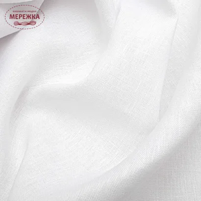 ФотоПолотно для вишиванок Ілюзія, 100% льон, біле ТПК-385 1/1