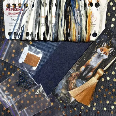 Фото Набір для вишивання хрестиком Kingdom of Handmade Закладка Королі ночі. Лисиця BMKN-06