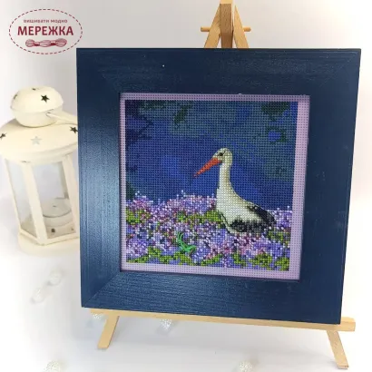Фото Набір для вишивання хрестиком Дизайнер Марія Юркевич Лелека в лаванді