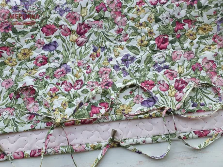 Фото JustCraft Рол для зберігання вишитих робіт з валиком, 50*70 см.(польові квіти на білому)
