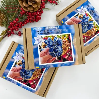 Фото Набір для вишивання хрестиком Сузір'я Єдинорога Кришталева іскра (прозора з гнучкого пластика з підвісом) С4 гн