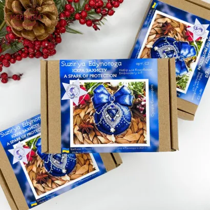 Фото Набір для вишивання хрестиком Сузір'я Єдинорога Іскра захисту (прозора з гнучкого пластика з підвісом) С2 гн