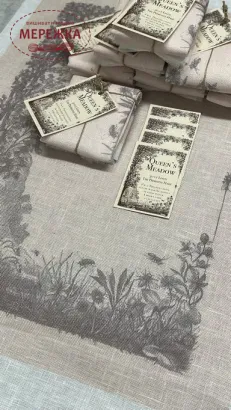 Фото Рівномірне полотно The Primitive Hare ручного фарбування Queen's Meadow Linen 30 ct 30*40 см.