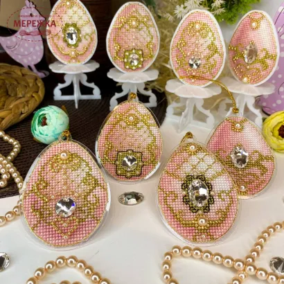 Фото Набір для вишивання хрестиком Сузір'я Єдинорога Перлинні скарби -1 (основа прозора з гнучкого пластика на підвісі) 1001