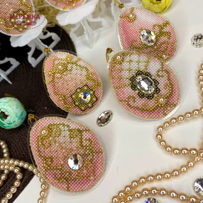 Фото Набір для вишивання хрестиком Сузір'я Єдинорога Перлинні скарби -2 (основа прозора з гнучкого пластика на підвісі) 1002