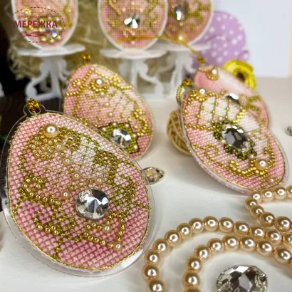 Фото Набір для вишивання хрестиком Сузір'я Єдинорога Перлинні скарби (основа прозора з гнучкого пластика з підвісом) 1054*