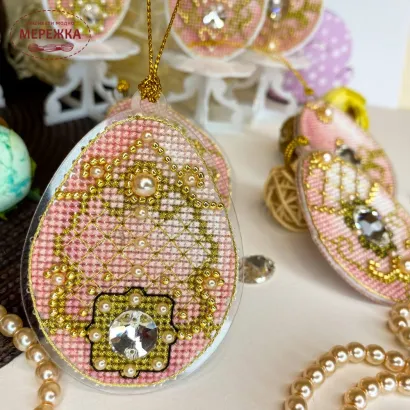 Фото Набір для вишивання хрестиком Сузір'я Єдинорога Перлинні скарби (основа прозора з гнучкого пластика з підвісом) 1054*