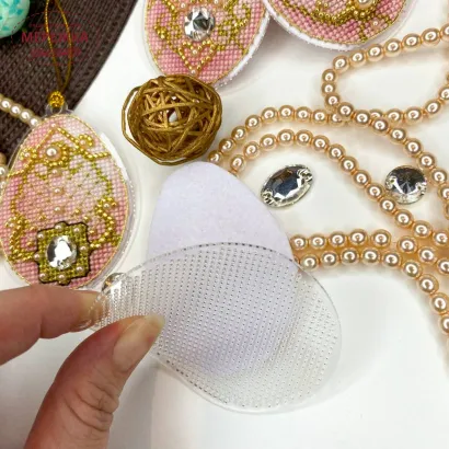 Фото Набір для вишивання хрестиком Сузір'я Єдинорога Перлинні скарби -3 (основа прозора з гнучкого пластика на підвісі) 1003