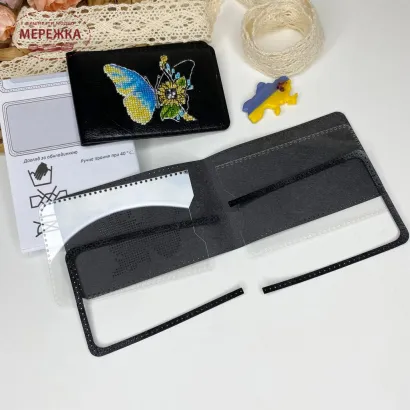 Фото Набір для вишивання хрестиком Сузір'я Єдинорога Обкладинка для картки подвійна Метелик 1044