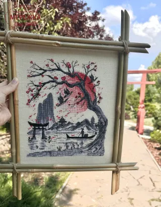 Фото Набір для вишивання хрестиком Kingdom of Handmade Червоне сонце Сходу (рівномірка) KGD-01