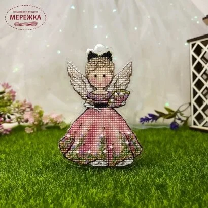 Фото Набір для вишивання хрестиком Сузір'я Єдинорога Літній янгол (прозора з гнучкого пластика+підставка) 1058