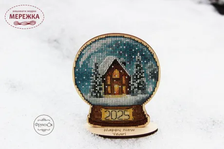 Фото Набір для вишивання хрестиком Фрузелок Сніжна куля 1035