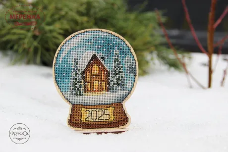 Фото Набір для вишивання хрестиком Фрузелок Сніжна куля 1035