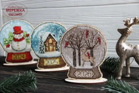 Фото Набір для вишивання хрестиком Фрузелок Сніжна куля 1039